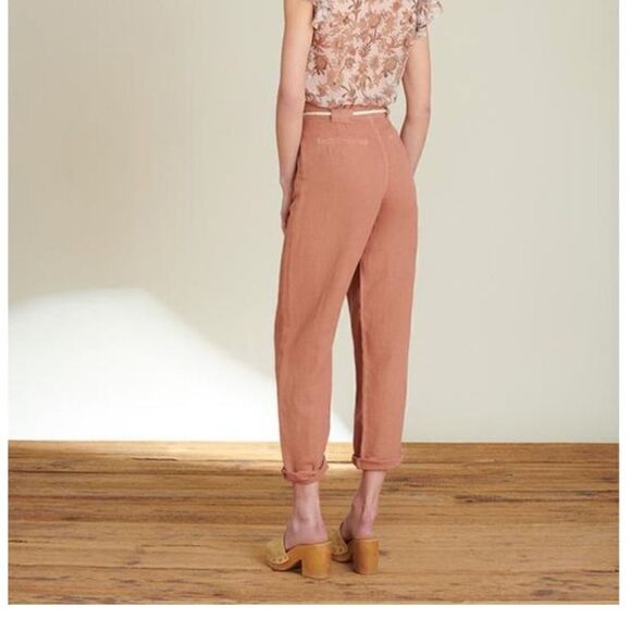 Veronica Beard Karter Pleated Crop Pants in Mocha NWT Size 6 - Picture 10 of 14